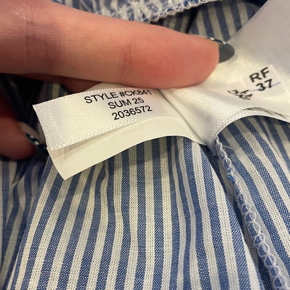 J. Crew Blue and White Striped Sleeveless Top - Picture 5 of 5